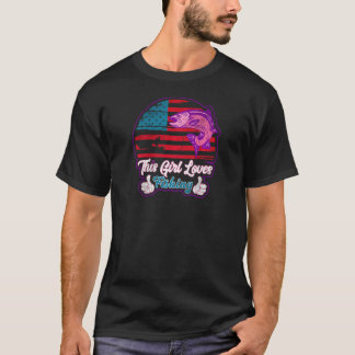 This Girl Loves Fishing Womens Fisher Girl Fishing T-Shirt