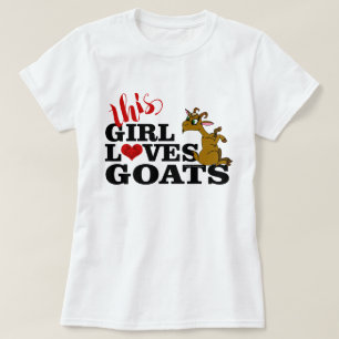 This Girl Loves Goats Sitting Cartoon Goat T-Shirt
