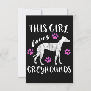 This Girl Loves Greyhounds Italian Greyhound Dog Invitation