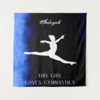 This Girl Loves Gymnastics Black, Blue, White  
