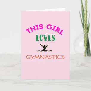This Girl Loves Gymnastics Gymnast Quote Card