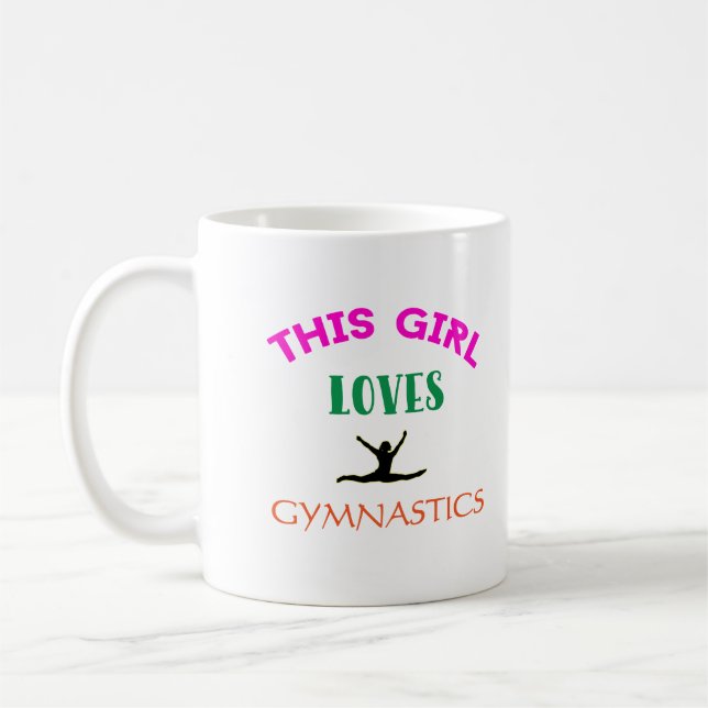 This Girl Loves Gymnastics Gymnast Quote Coffee Mug (Left)