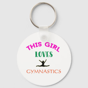This Girl Loves Gymnastics Gymnast Quote Key Ring