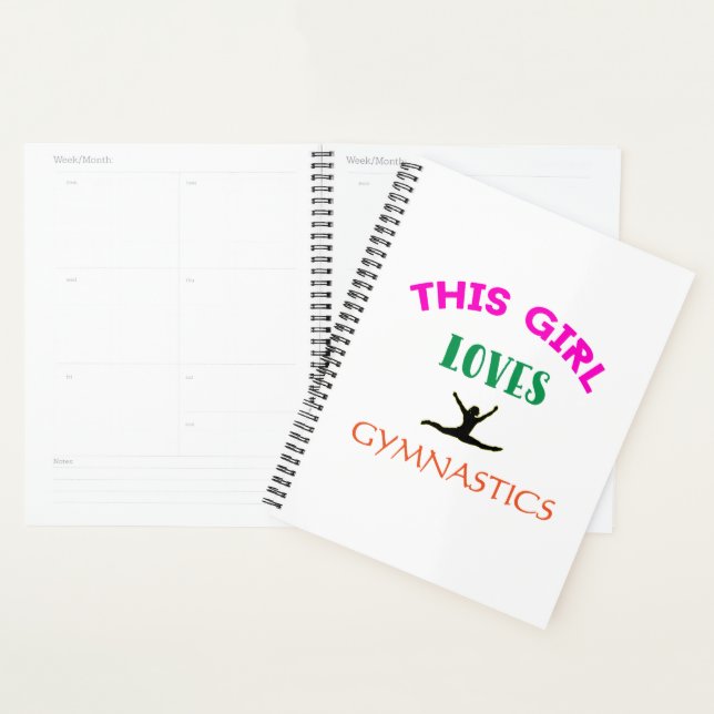 This Girl Loves Gymnastics Gymnast Quote Planner (Display)