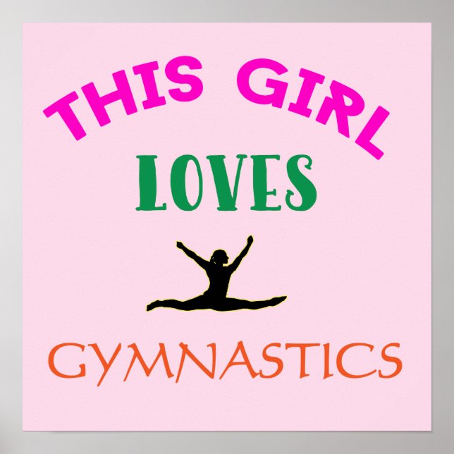 This Girl Loves Gymnastics Gymnast Quote Poster (Front)