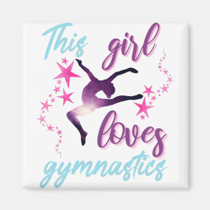 This Girl Loves Gymnastics Stars Leap Magnet
