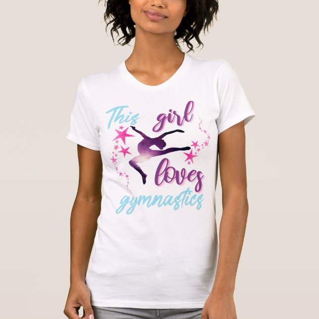 This Girl Loves Gymnastics Stars Leap T-Shirt (Front)