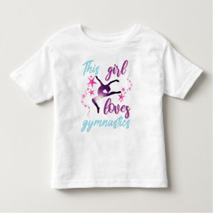 This Girl Loves Gymnastics Stars Leap Toddler T-Shirt