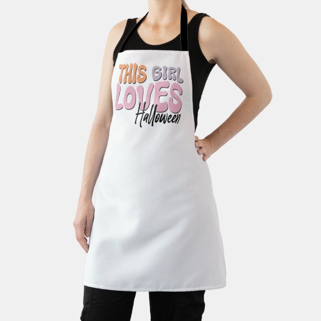 This Girl Loves Halloween Apron (Insitu)