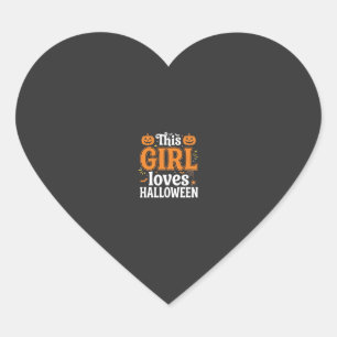 This Girl Loves Halloween Typography SVG Design_1 Heart Sticker