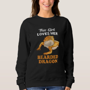 This Girl Loves Her Bearded Dragon Lizard Reptile  Sweatshirt
