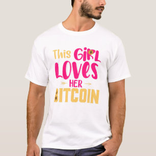 This Girl Loves Her Bitcoin Crypto Currency Ladies T-Shirt