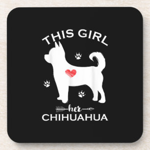 This Girl Loves Her Chihuahua Funny Puppy Dogs Luv Coaster