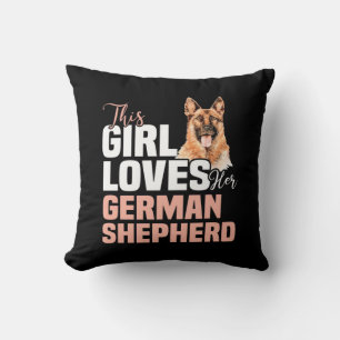 This Girl Loves Her German Shepherd Cushion