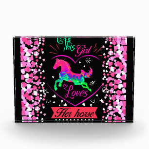 This Girl Loves Her Horse Photo Block