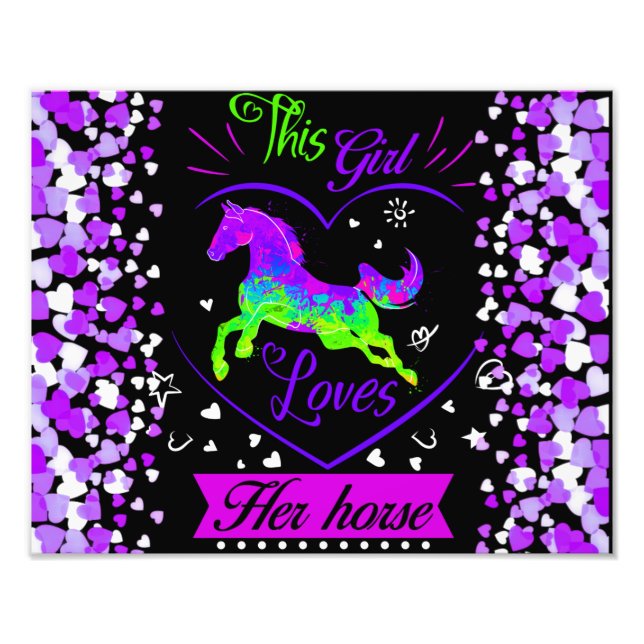 This Girl Loves Her Horse    Photo Print (Front)