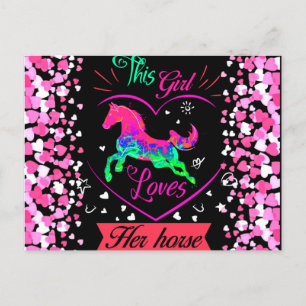 This Girl Loves Her Horse   Postcard