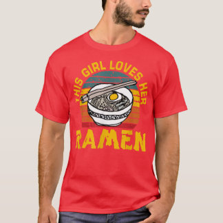 This Girl Loves Her Ramen Noodle, Retro Japanese F T-Shirt