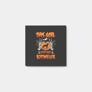 This Girl Loves Her Rottweiler Dog Halloween Post-it Notes