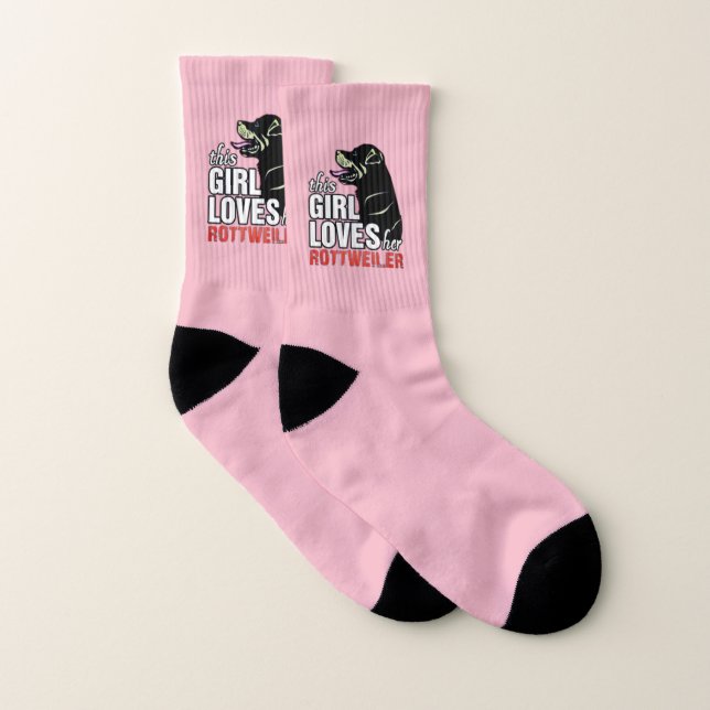 This Girl Loves Her Rottweiler Socks (Pair)