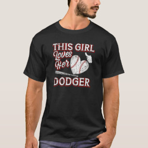 This Girl loves his Dodger Gloves Pitcher Pitch Ca T-Shirt