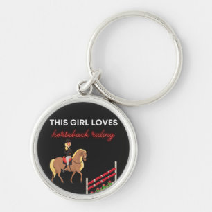 This Girl Loves Horseback Riding Key Ring