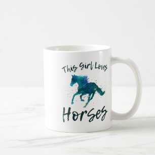This Girl Loves Horses Equestrian Rider Horseback  Coffee Mug