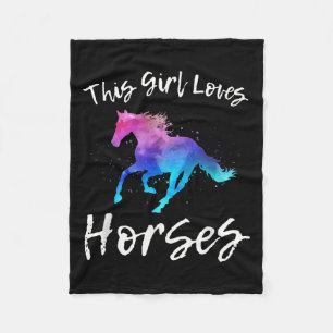 This Girl Loves Horses Funny Equestrian Rider Quot Fleece Blanket