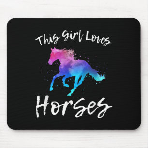 This Girl Loves Horses Funny Equestrian Rider Quot Mouse Pad