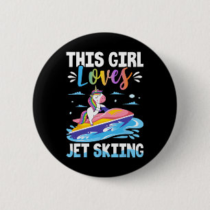 This Girl Loves Jet Skiing Jet Ski Girl Female Ski 6 Cm Round Badge