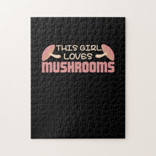 This Girl Loves Mushrooms Jigsaw Puzzle