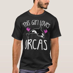 THIS GIRL LOVES ORCAS Killer Whale Cute Kid Mum G T-Shirt