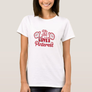 This Girl Loves Pinterest Santa Style T-Shirt