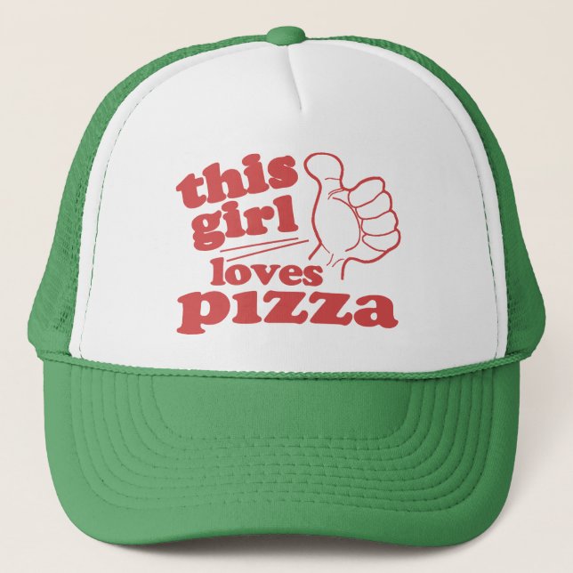 This Girl Loves Pizza Trucker Hat (Front)