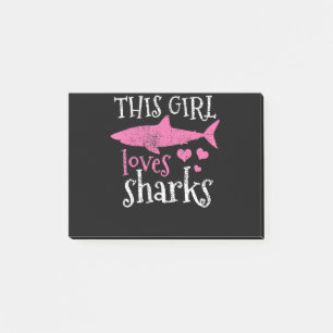 This Girl Loves Sharks - Cute Shark Gifts Post-it Notes