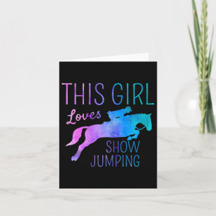 This Girl Loves Show Jumping Horse Lover Horseback Card