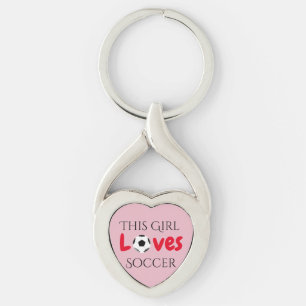 This Girl Loves Soccer - Soccer Ball Key Ring