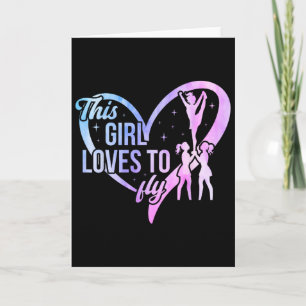 This Girl Loves To Fly Cheer Flyer Cheerleading Fl Card