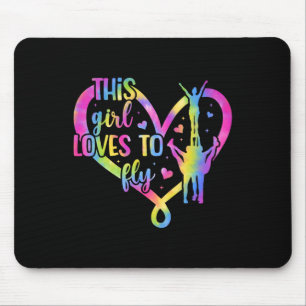 This Girl Loves To Fly Cheer Flyer Cheerleading Fl Mouse Pad