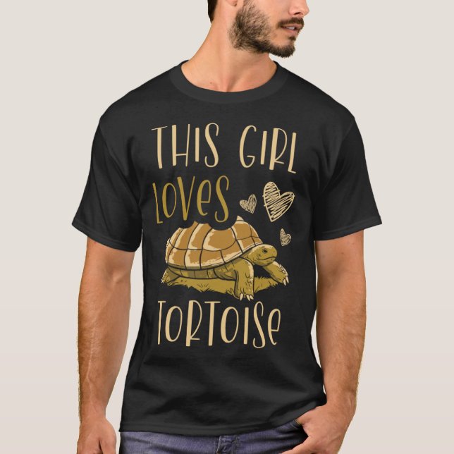 This Girl Loves Tortoise Sea Turtle  Marine Biolog T-Shirt (Front)
