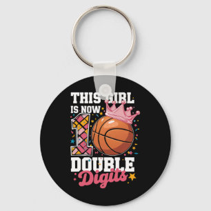 This Girl Now 10 Double Digits Sketll 10 Years Old Key Ring