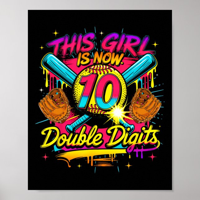This Girl Now 10 Double Digits Softll Drip 10th Bi Poster (Front)