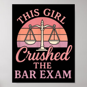 This Girl Ped Bar Exam Funny Law Student Lawyer Gi Poster