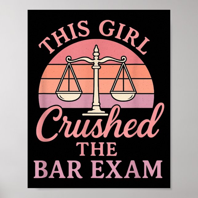 This Girl Ped Bar Exam Funny Law Student Lawyer Gi Poster (Front)