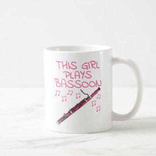 This Girl Plays Bassoon, Female Woodwind Musician Coffee Mug