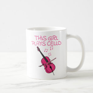 This Girl Plays Cellist, Female Cellist Musician Coffee Mug