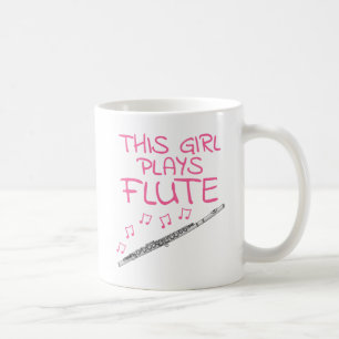 This Girl Plays Flute, Female Flautist Musician Coffee Mug