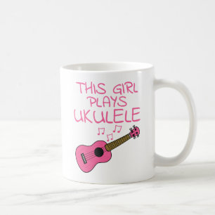 This Girl Plays Ukulele, Female Ukulelist Musician Coffee Mug