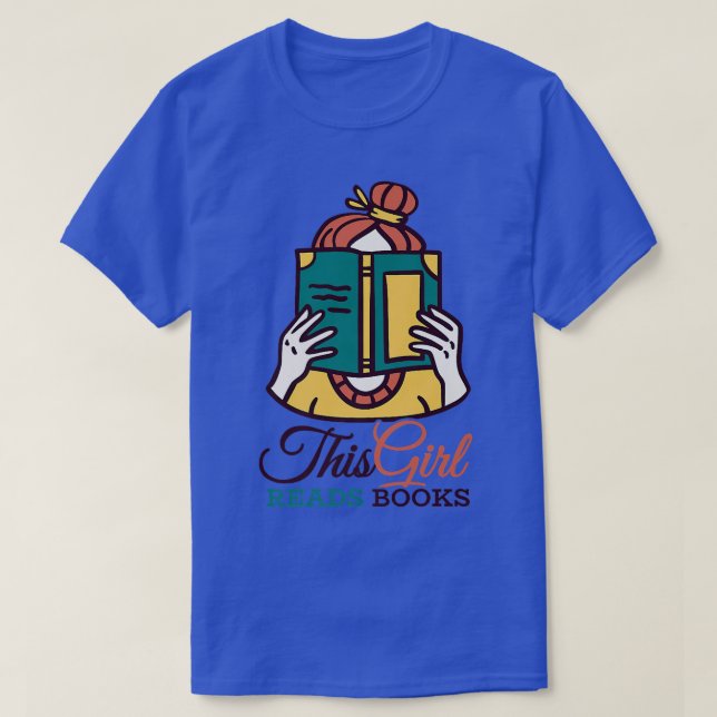 This Girl Reads Books  T-Shirt (Design Front)