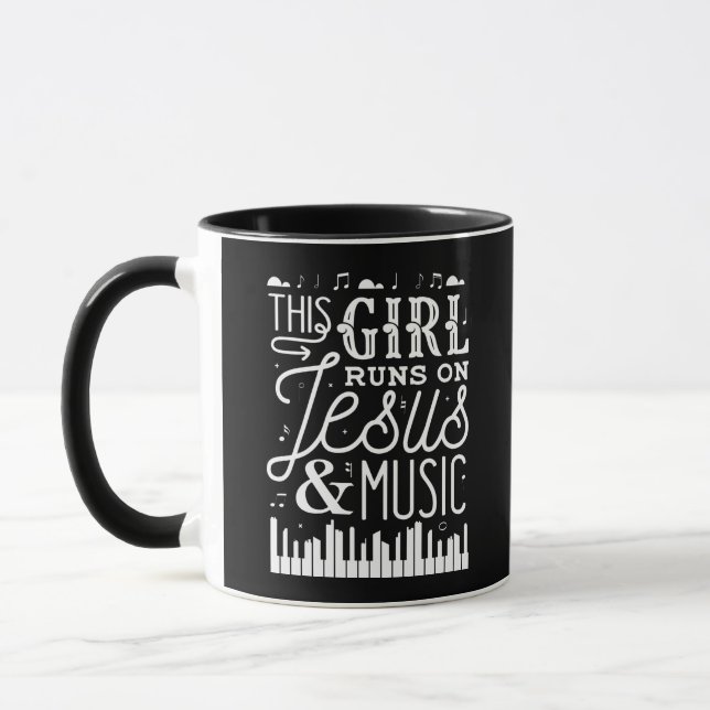 This girl runs on Jesus and country music Mug (Left)